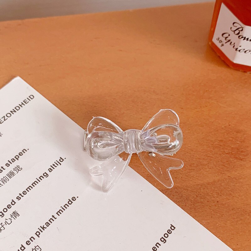 Pinzas pequeñas transparentes para el pelo para niña, accesorios para el cabello, minigarra transparente para el pelo para niña, 3CM, 1 Uds.: 1