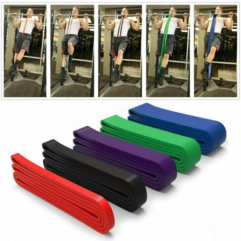 Heavy Duty Exercise Resistance Loop Set Bands Set Fitness Home Yoga Gym Pull Up