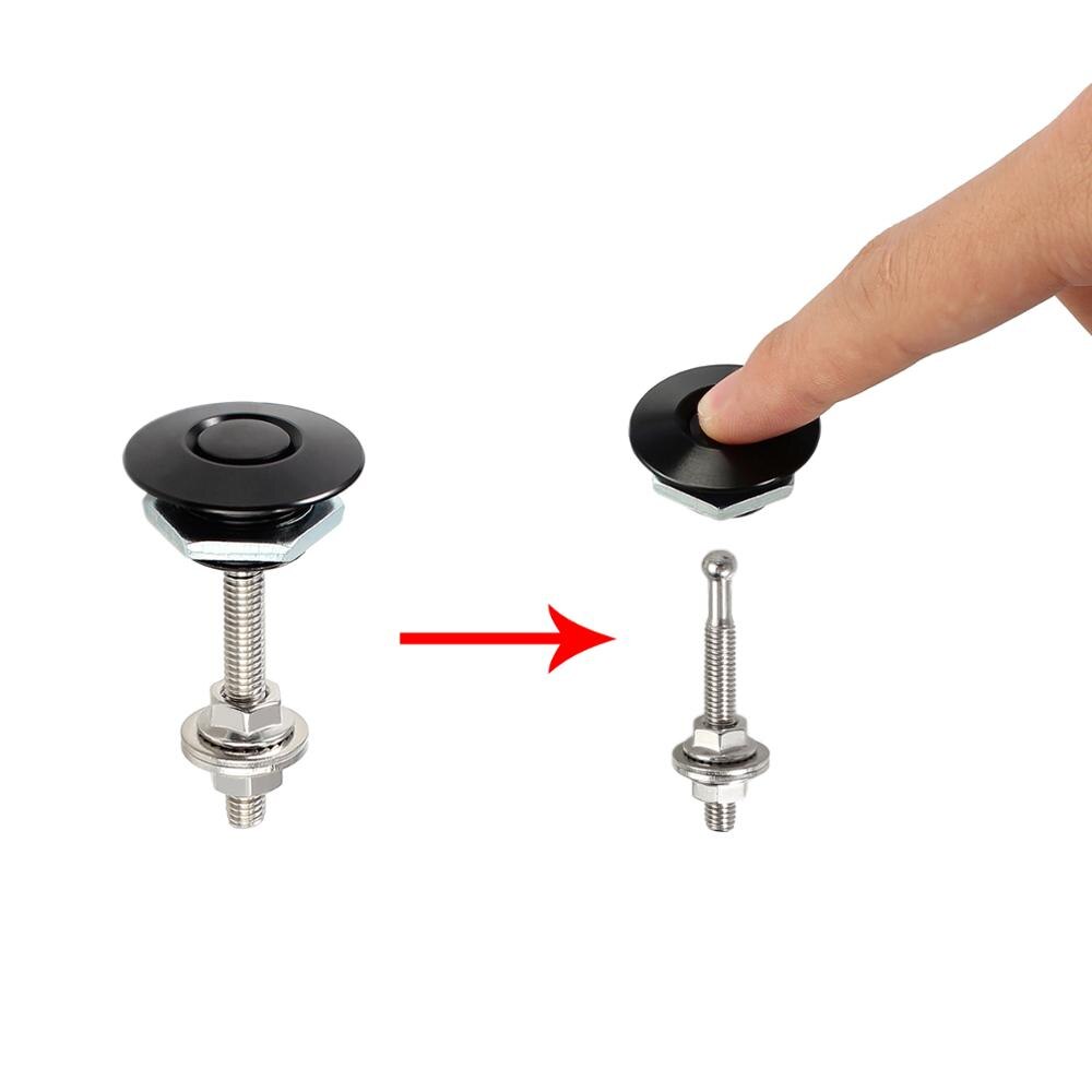 Justech 4pcs Multi Purpose Push Button Release Latches Aluminum &amp; Stainless Steel Push Button Quick Release Protectors Lock Kit