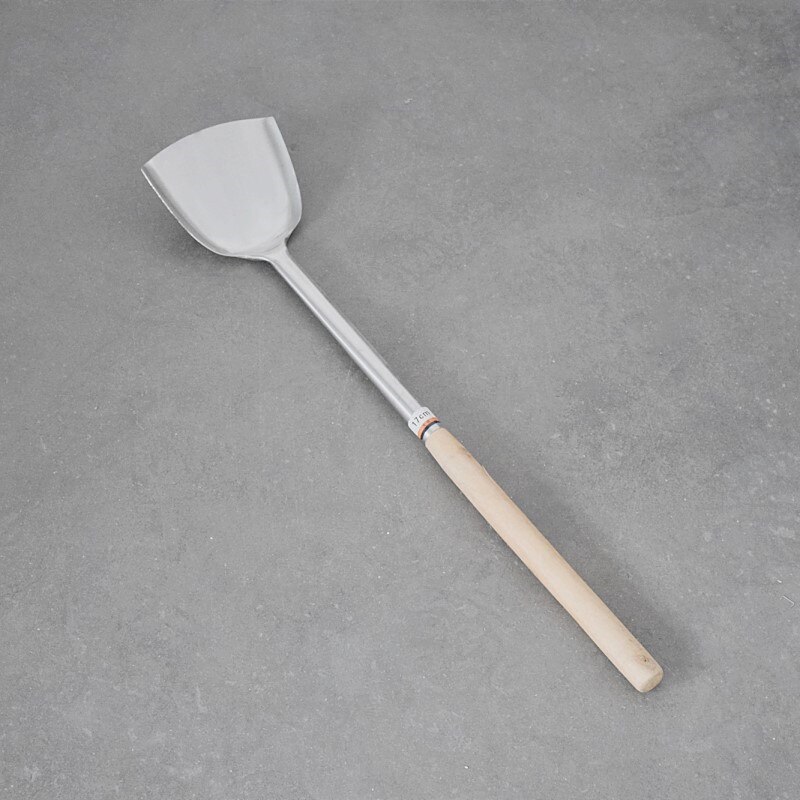Extra long stainless steel wooden handle spatula Soup spoon cooking canteen kitchen China wok chef soup factory spatula Turner