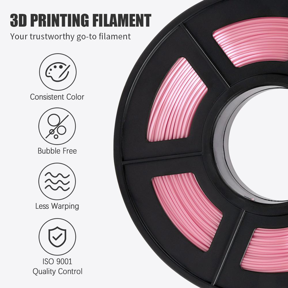 3d printing pink PLA 3D Printer Filament Silk 1.75mm 1KG 2.2LBS Spool Widely Compatible 3D Printing Metal Silver Feeling