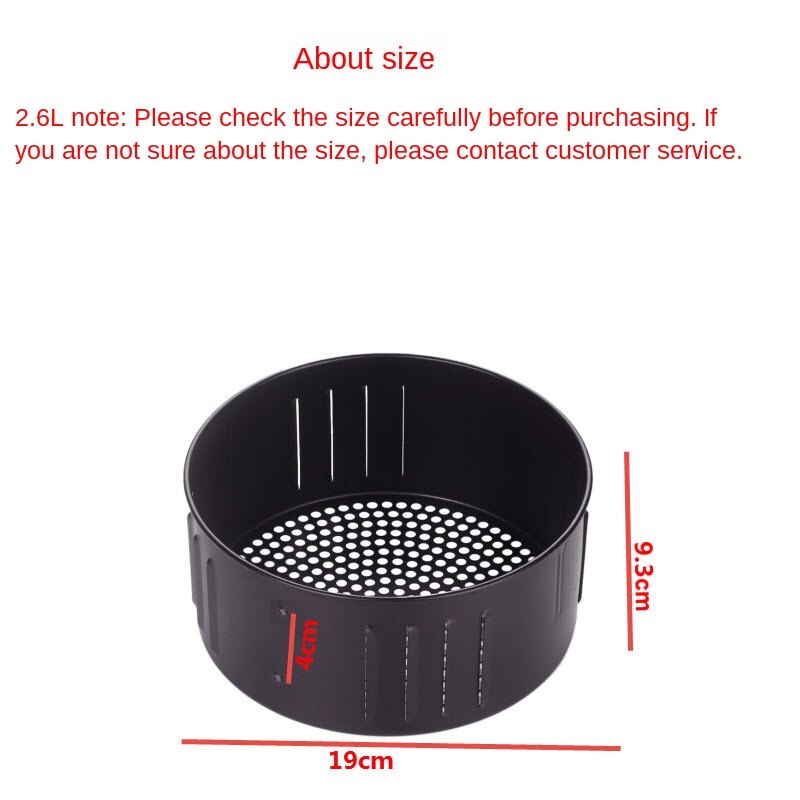 Air Deep-Fried Pot Accessories Food Basket Fryer Basket Baking Basket Draining Basket 2.6-3.5-5.5L Various Models Adapt
