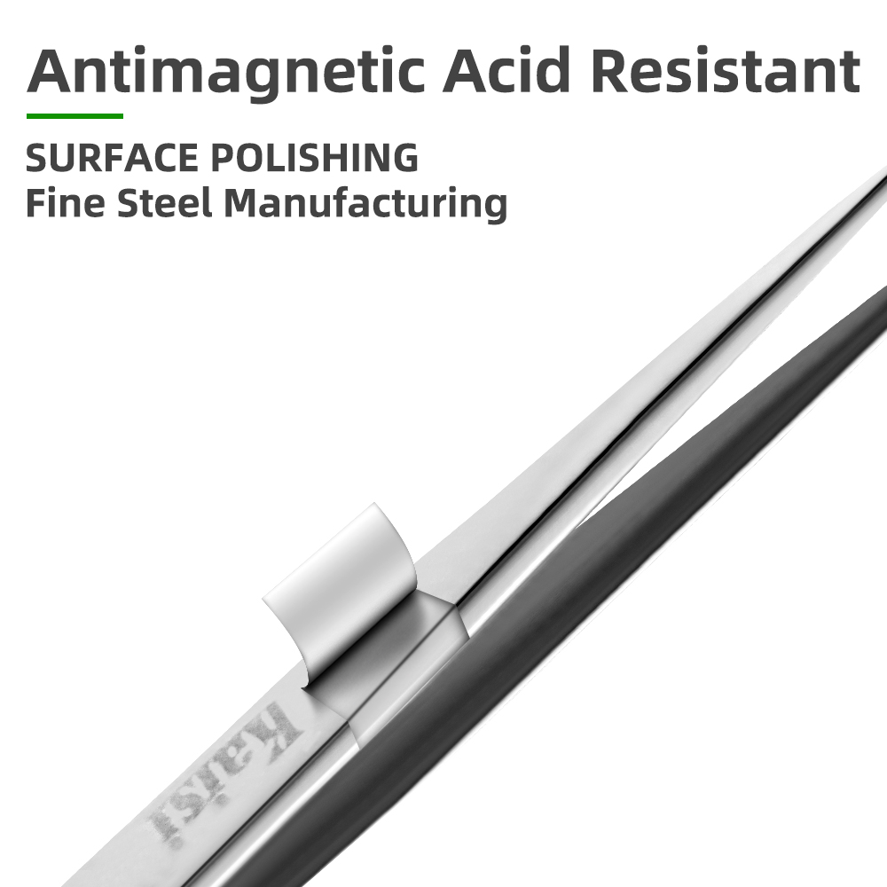 Electronics Precision Industrial Tweezers Polished Curved Straight Tip Precision Stainless Forceps Phone Repair Hand Tools