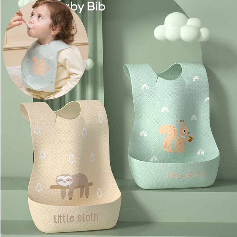 5/20 Stuks Wegwerp Slabbetje Rijst Zak Verdikte Waterdicht Speeksel Handdoek Draagbare Anti-Vuile Kinderen Bib kids Accessoires