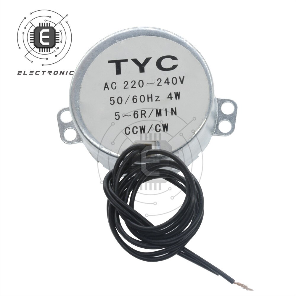 Ac 220-240V Ac 12V 50/60Hz Synchrone Motor 5-6Rpm Robuuste Koppel 4W Cw/Ccw TYC-50