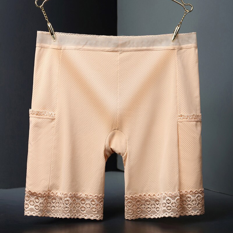 Frauen Sicherheit kurze Hose Anti Scheuern unterhose Mit Tasche Plus GRÖßE Spitze Nahtlose Höschen Hohe Elastizität Atmungsaktive Unterwäsche