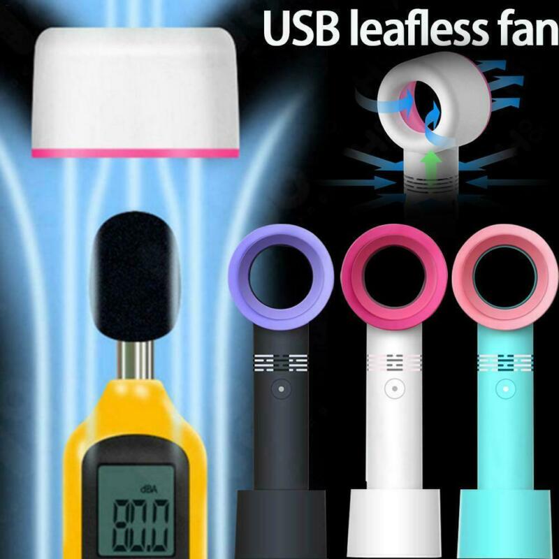 Mini Handheld Fan Handheld Mini Koeler Geen Blad Handy Fan Elektrische Bladeless Ventilator Draagbare Draadloze Usb Opladen