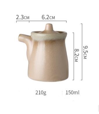 Nimitime estilo japonês forno vitrificado cerâmica tempero pote tempero óleo vinagre pote tempero garrafa de óleo molho de soja frasco: B