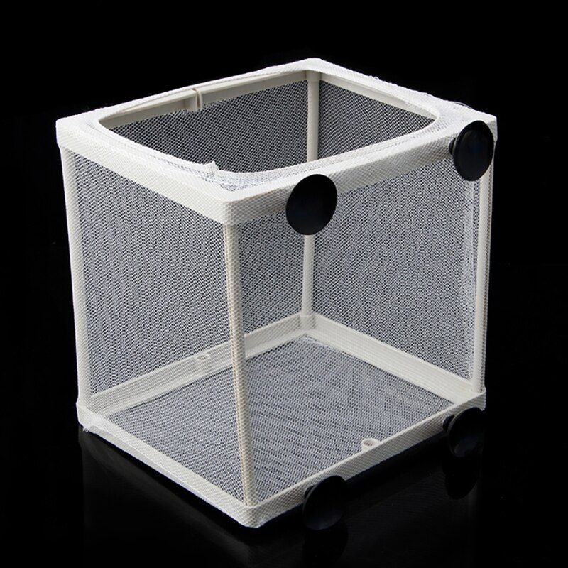 Tanque de peces de acuario Guppy, criador de cría de peces, trampa de gasa para bebés, caja aislador de S/L