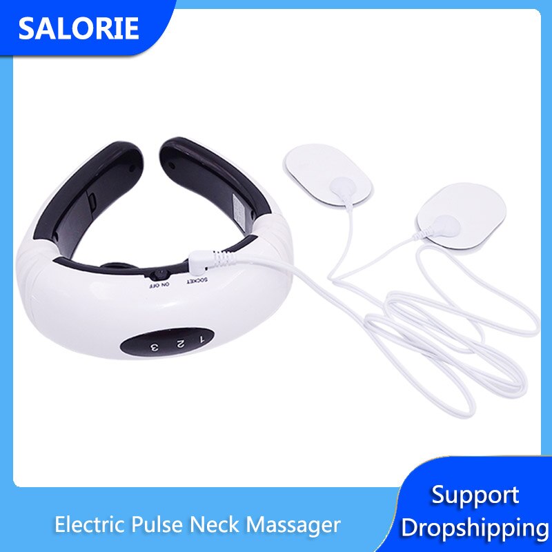Elektrische Puls Hals Massager Cervicale Shiatsu Nek Massage Body Been Massager Spierstimulator Tientallen Fysiotherapie Gezondheidszorg