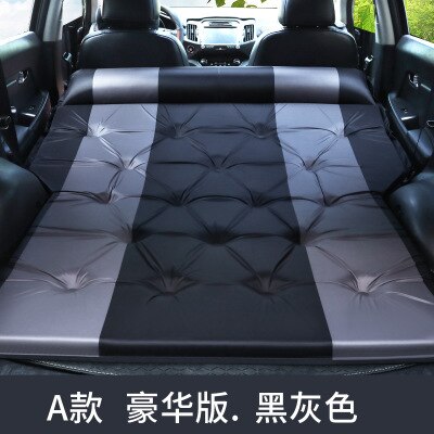 Car SUV rear trunk travel bed Car rear seat air bed sleeping artifact mattress car inflatable bed Thick wear-resistant odorless: black gray