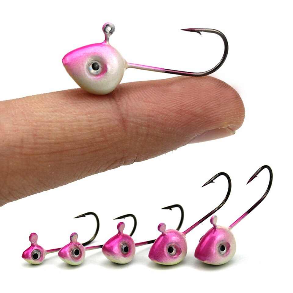 5PCS/Lot Mini Jig Fishhook Head Hook 0.5g/1g/2g/3g/4g/5g Simulation Bait Jigs Artificial Lure Match Worm Grub anzol para Pesca