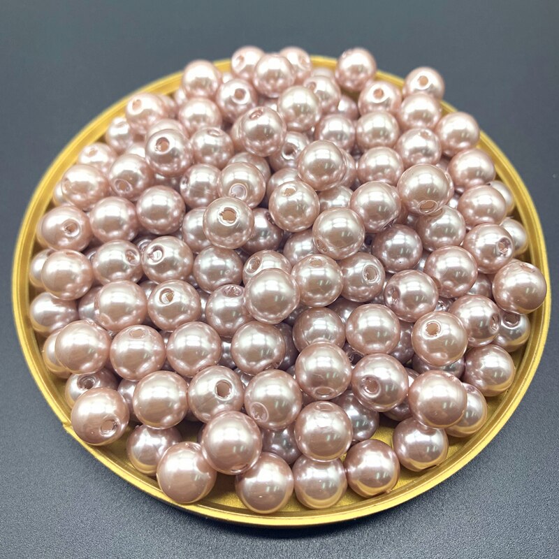 8mm 50pcs Imitation Pearls Round Beads DIY Bracelet Earrings Charms Necklace Beads For Jewelry Making: 07