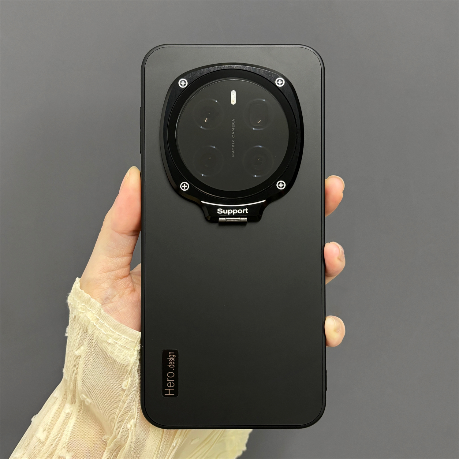 Funda para Honor Magic 7 6 Pro mate Invisible soporte de lente contraportada para Honor Magic7 Pro Funda de parachoques a prueba de golpes: Negro / Para iPhone 16