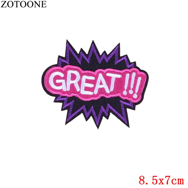 Zotoone Kleurrijke Letters Cirkel Patch Voor Kleding Geborduurde Kleding Patches Toepassingen Badges Stickers Applique Voor Kledingstuk: 628