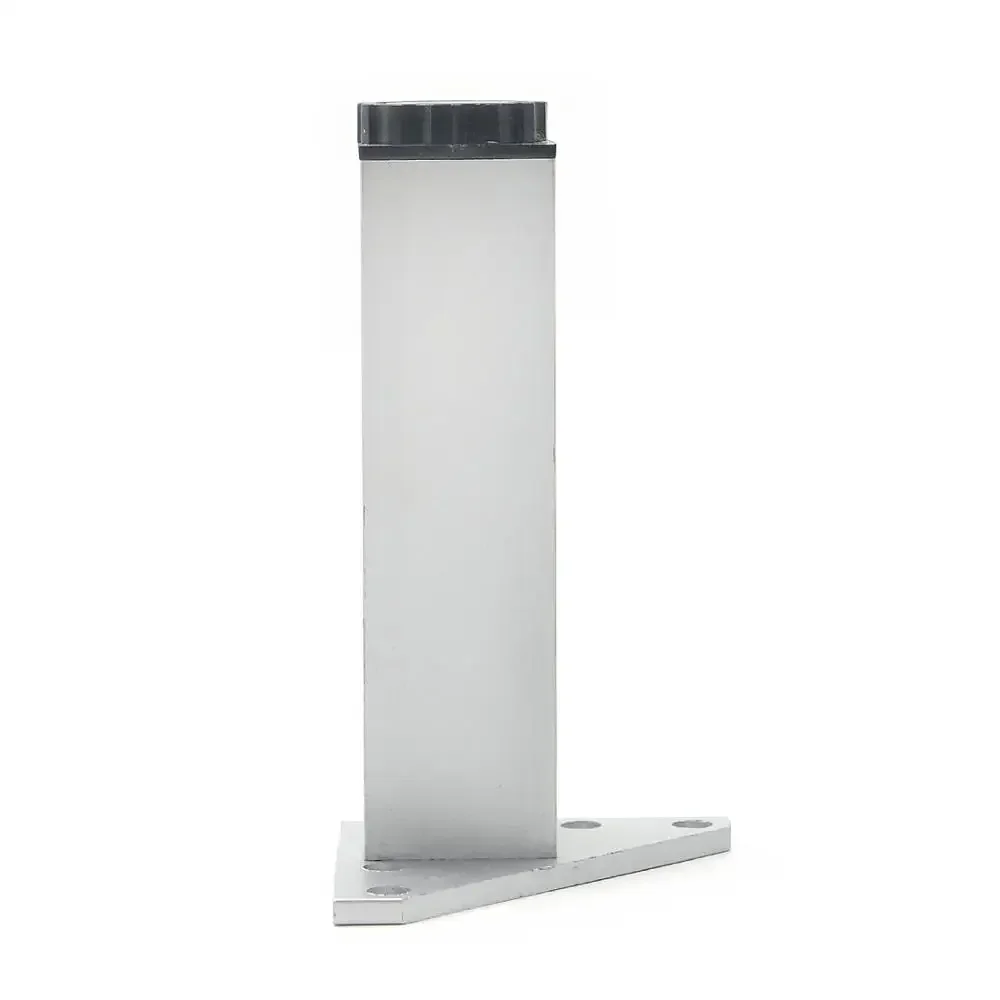 Pieds de Meuble en Aluminium et Métal, Base Triangulaire Réglable avec Vis, pour Table, Canapé-Lit, 6-40cm, 4 Pièces/Ensemble: Argent brossé