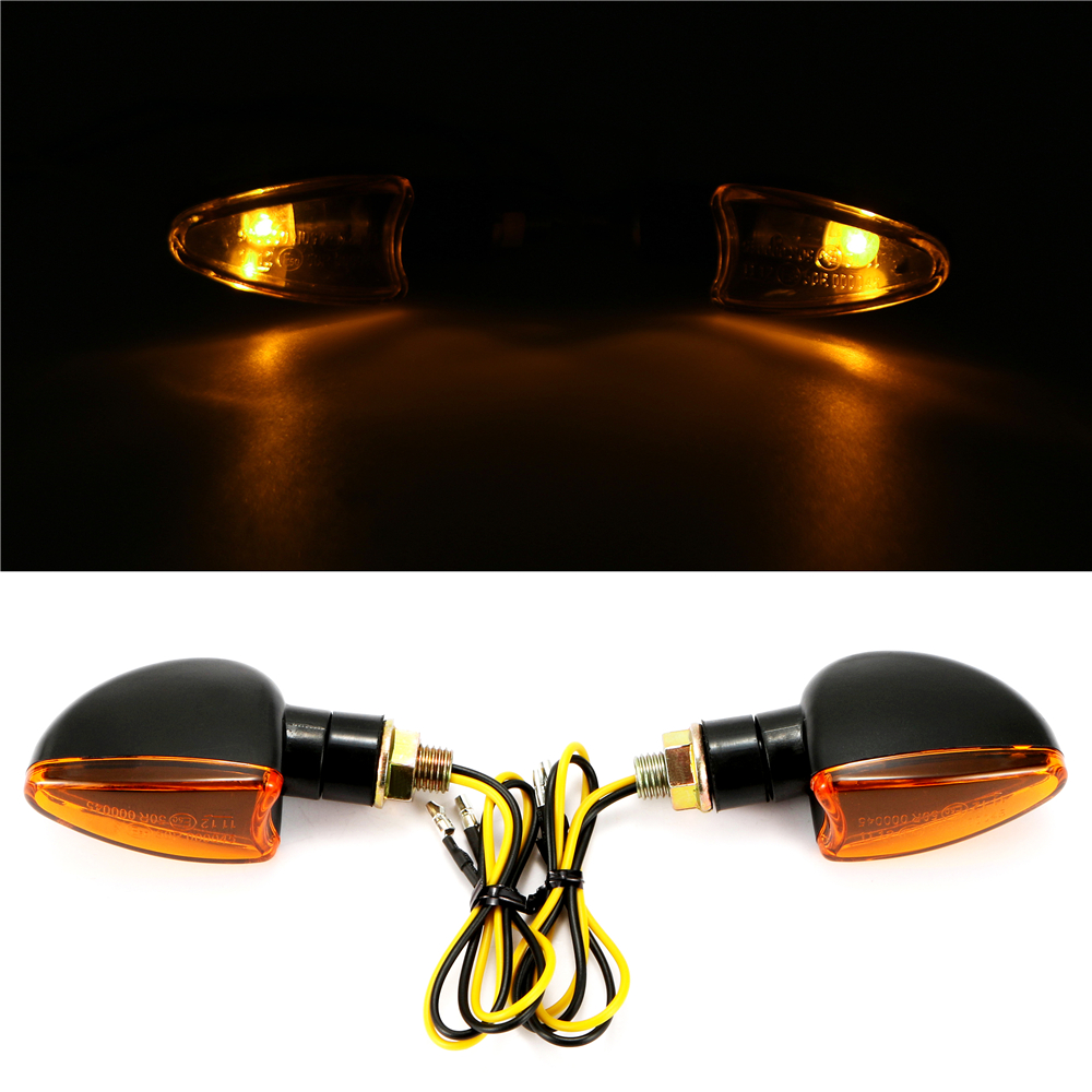 2 Stuks Universele Motorfiets Richtingaanwijzer Licht Amber Flashers Verlichting Motor Lamp Super Heldere Custom Achterlicht