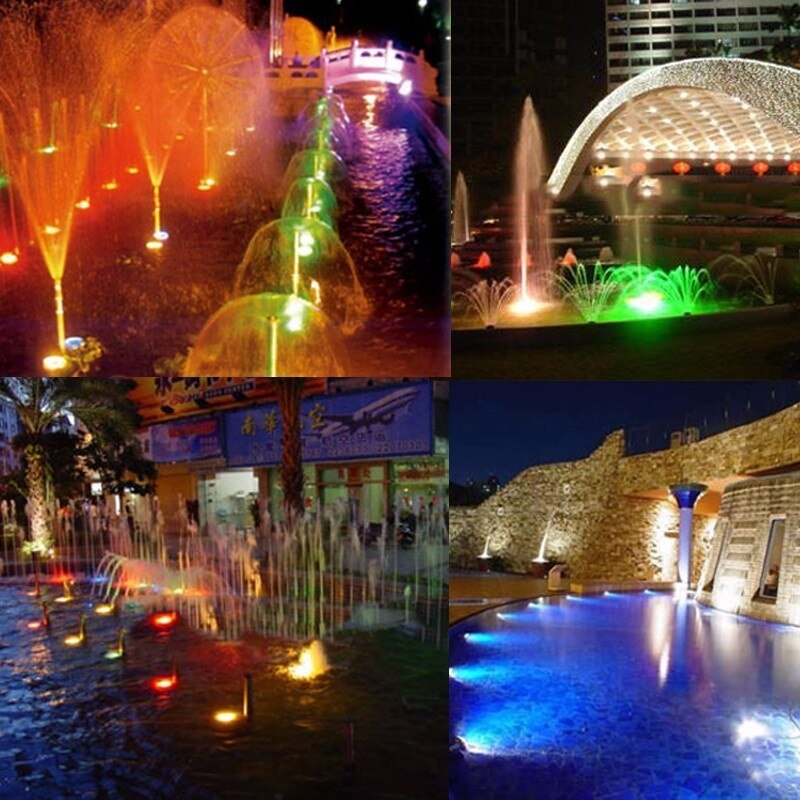 1Pc Onderwater Meerdere Kleur Rgb Led Licht Outdoor Fonteinen Vijver Zwembad Spotlight