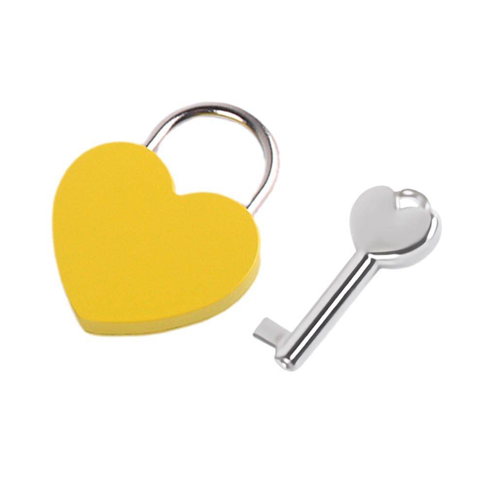 2022 Antique Style Heart Shape Padlock Vintage Lock Pink Romantic Lovely Diary Padlocks Key Lock With Key Cabinet Door Lock: D
