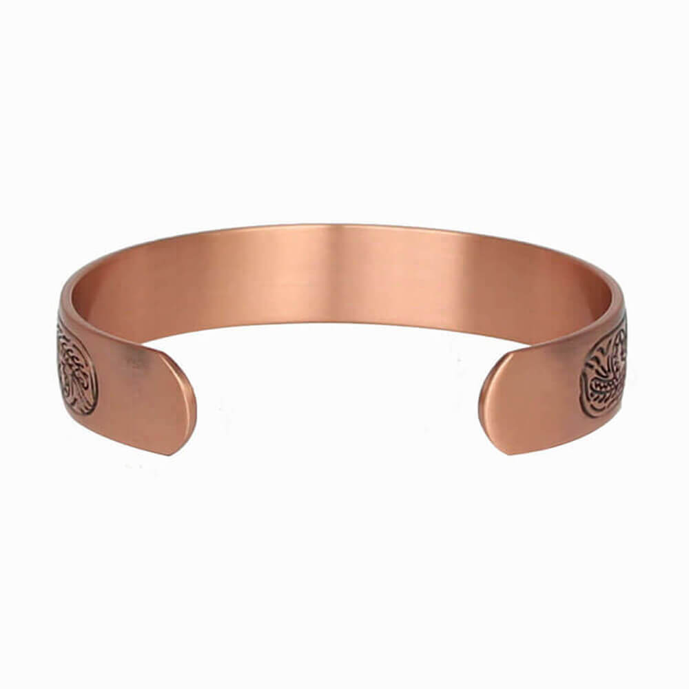 Cross Border Life Tree Pattern Alloy Bracelet Retro European and American Style Open Magnetic Energy Men's Bracelet