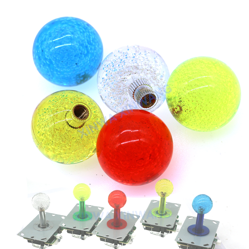 2 stk 35mm akryl bobleballtopp til ledet-joystick, sanwa-spakkommando, retro arkadespillmaskin, snk neo geo, diy-flipperspilldeler