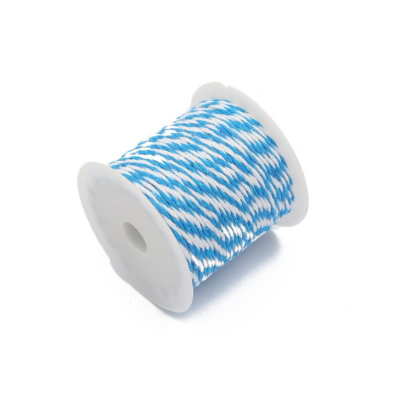 10m/roll bicolore coton cordon coloré cordon corde Beige torsadé artisanat macramé chaîne bricolage maison Textile mariage décoratif approvisionnement: Turquoise