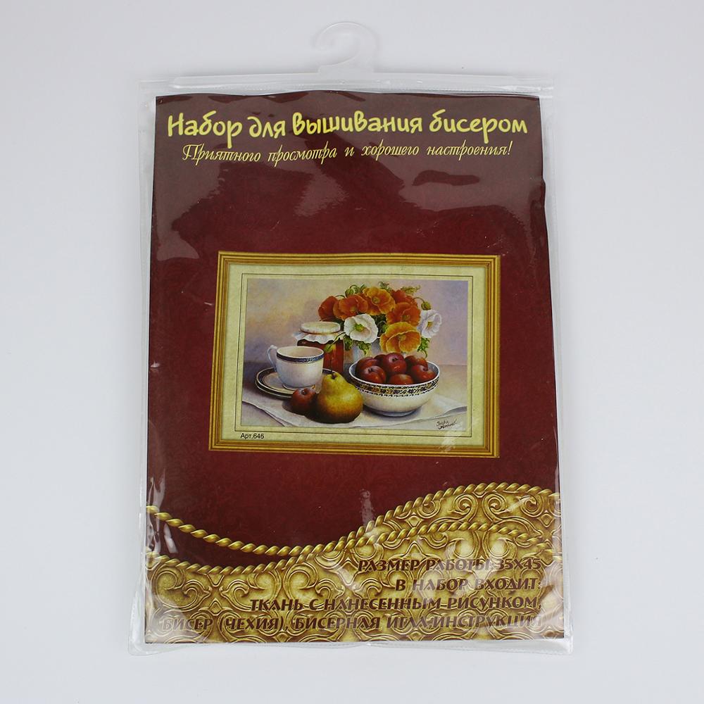 Beaded Embroidery Kits Partial Crystal Beaded Cross Stitch Crafts Accurate Printed Poppy Fruit Beadwork 28.1*41.3cm