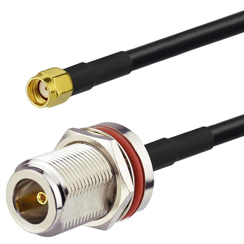 Lora-antennenverlängerungskabel, 6 Meter, n-buchse auf rp-sma-stecker, verlustarmes  rg58-zoll -koaxialkabel mit sma-steckeradapter