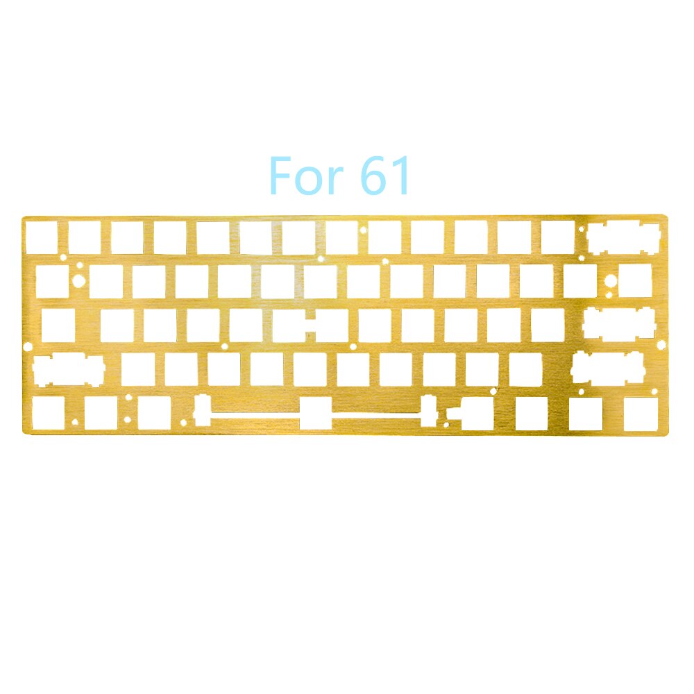 GK61 GK64 klawiatura mechaniczna CNC mosiądz rysunek zbieżność pozycjonowanie płyta wsparcie ANSI dla GH60 60% klawiatura DIY: Fpr GK61Plate tylko