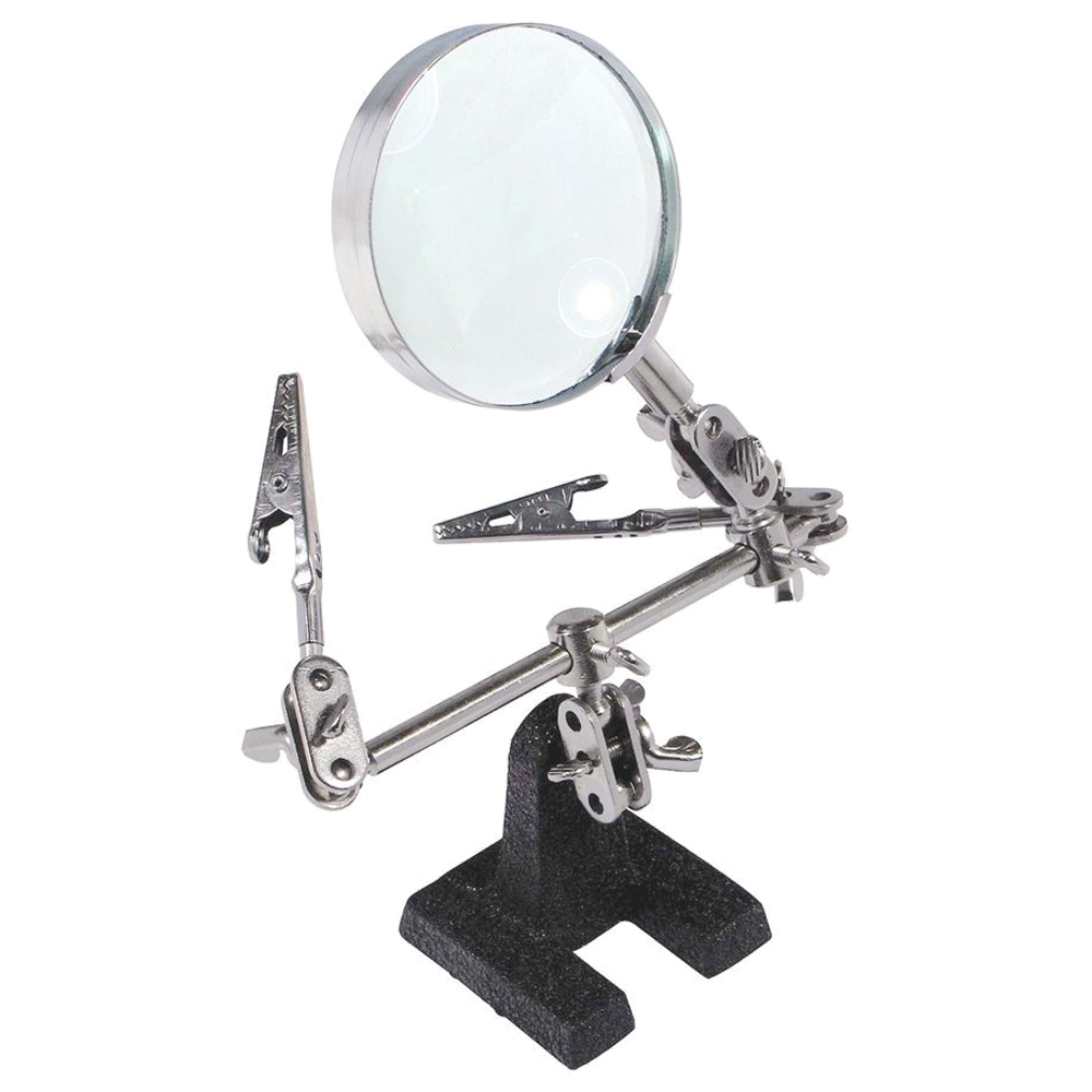 3 Hand Soldering Iron Stand Welding Tool With Magnifying Glasses Alligator Clip Holder Clamp Helping Hand Repair