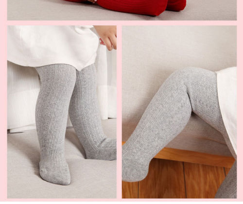 6 cores do bebê crianças meninas da criança collants sólido quente meias meias meias kintting antiderrapante calças meias