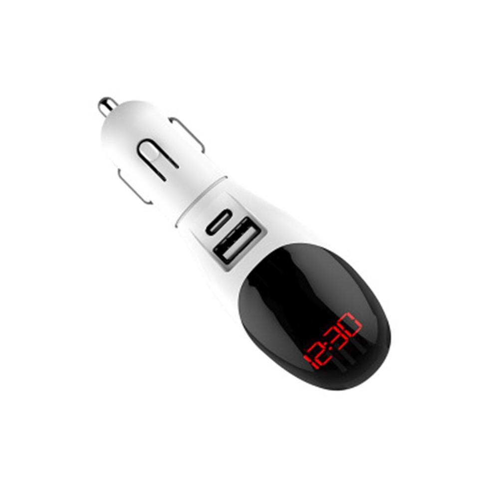 Vehicle Air Cleaner Mini Quick Charging Dual-USB Digital Display Purifier Ionic Air Cleaner