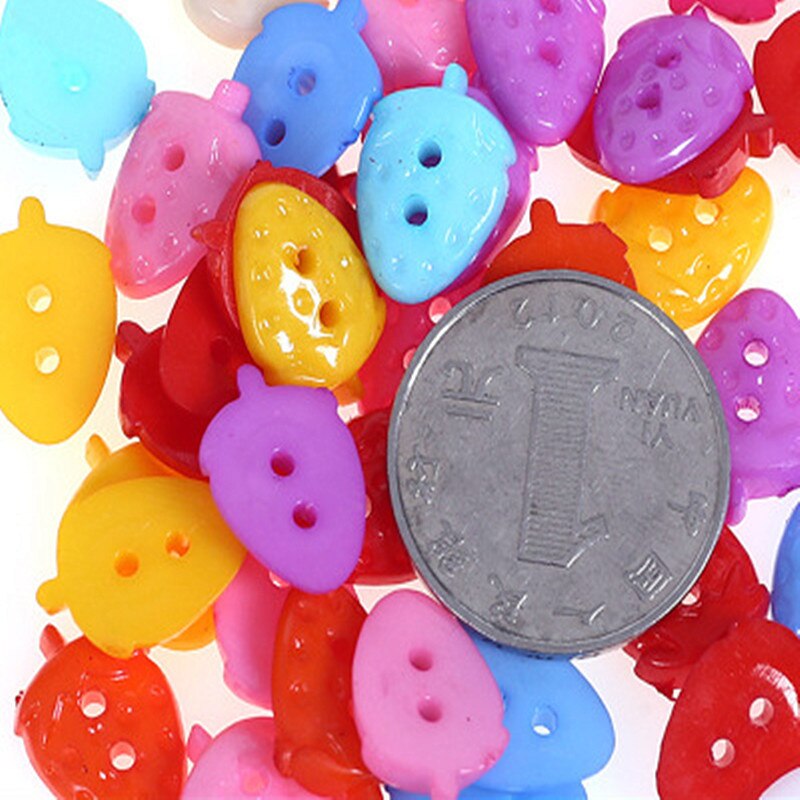 100pcs Mini Plastic Buttons Kids DIY Craft Toys for Children Educational Scrapbooking Toy Sewing Button Baby Girls