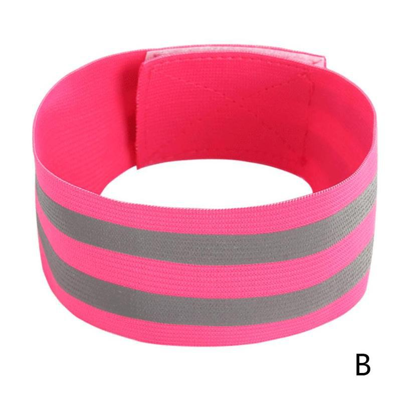 Reflekterende bånd elastisk armbånd armbånd ankelbenstropper reflekterende sykkelstropper gåteip til nattjogging sikkerhet  m6 r 5: Rød