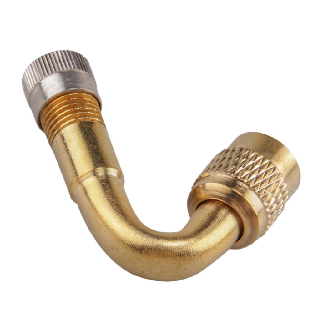 45°/90°/135° Brass Air Tyre Valve Schrader Valve Stem With Extension Adapter for Auto Truck Motorcycle Car Accesspries: Golden-45