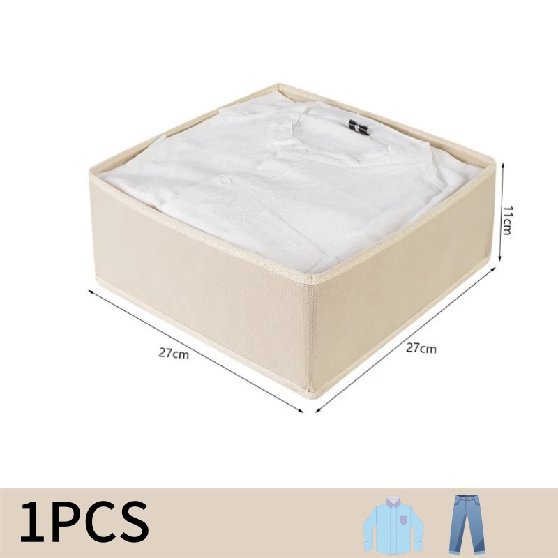 Organizador de ropa interior, caja de almacenamiento para sujetador, bragas, calcetines, cajas de almacenamiento, armario para dormitorio, organizador de ropa, separador de cajón plegable: Azul oscuro