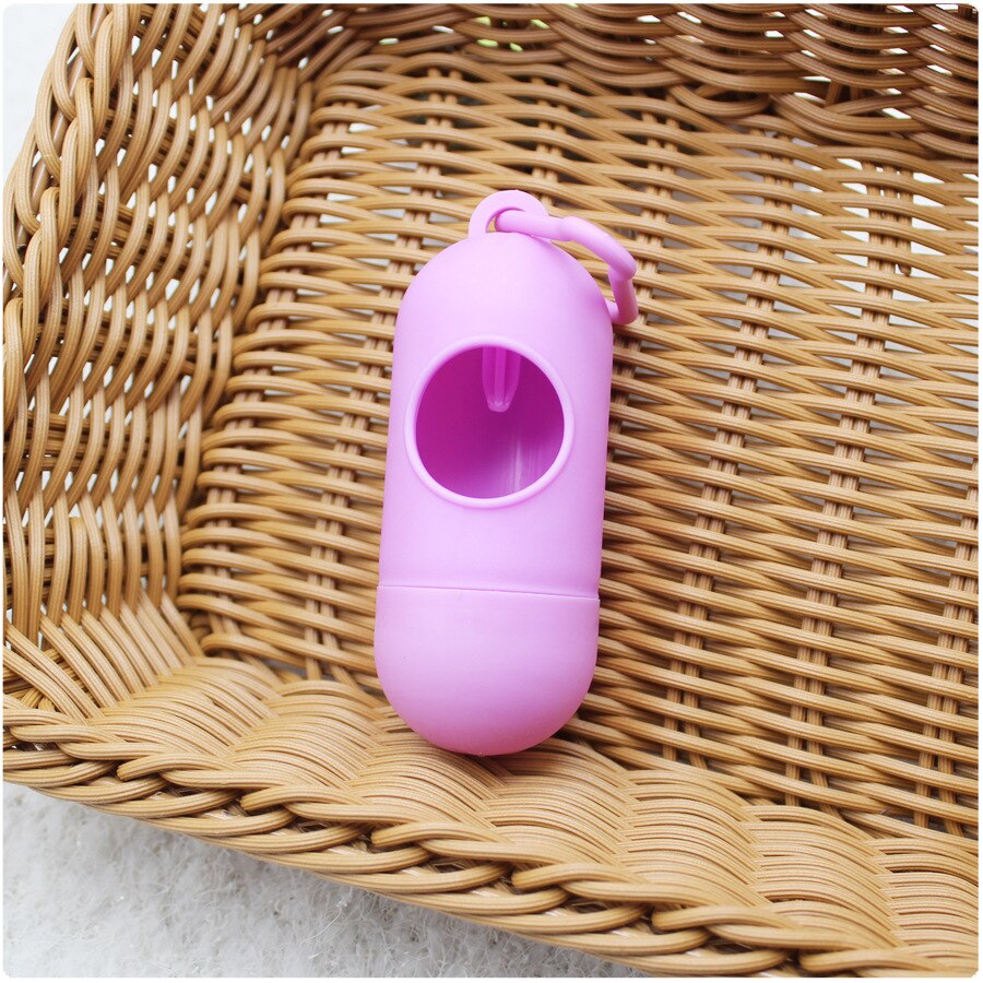 1 stk bærbar avtakbar boks poser etui babybleier bleiepose tilfeldig farge søppelpose for babypleie søppelbøtte søppel: Lavendel