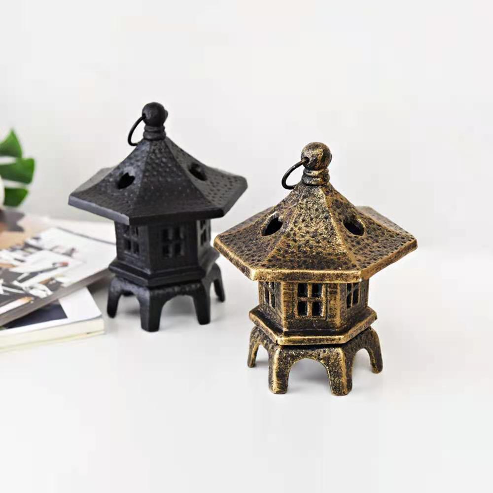 Lanterne Vintage en forme de pagode en fonte, porte-bougie, luminaire décoratif d&#39;intérieur, idéal pour un jardin: Hexagon