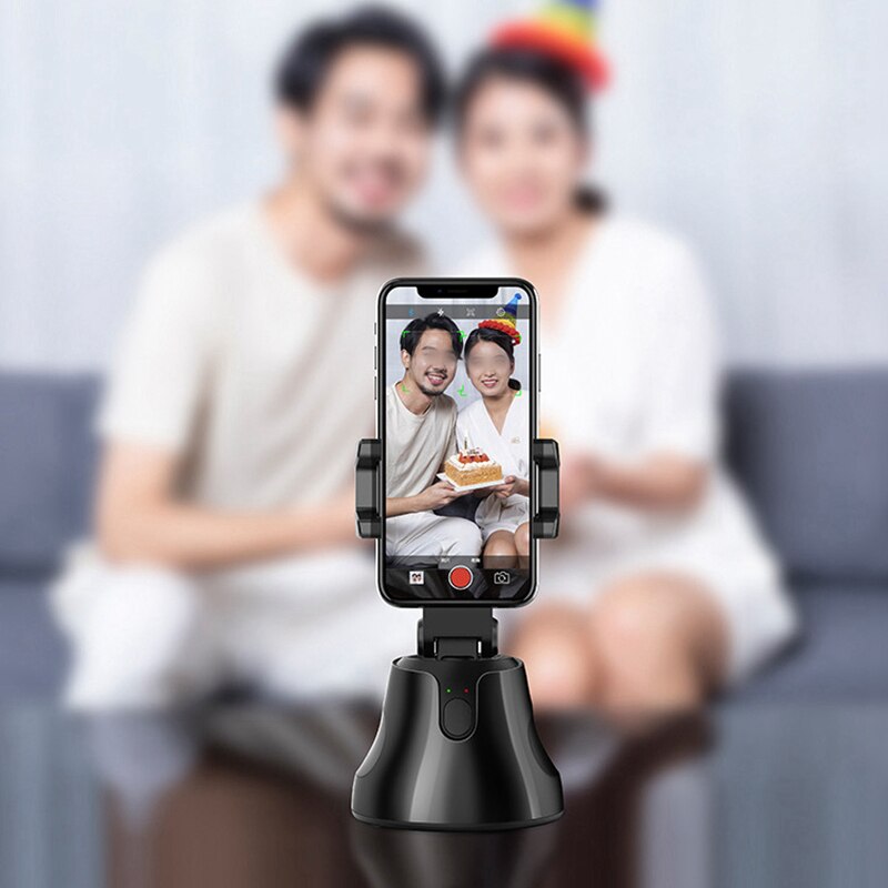 Portable Selfie Stick, 360 ° Rotation Tracking Pan-Tilt Object Tracking Camera, Face Recognition, Stable Stand
