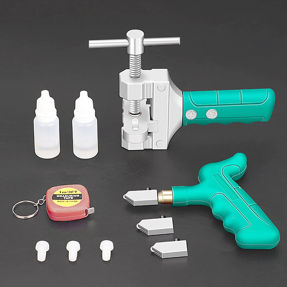 Two-in-one Ceramic Tile Cutter Aluminum Alloy Glass Cutter Integrated Cutter Multifunctional Ceramic Tile Glass Opener Tool
