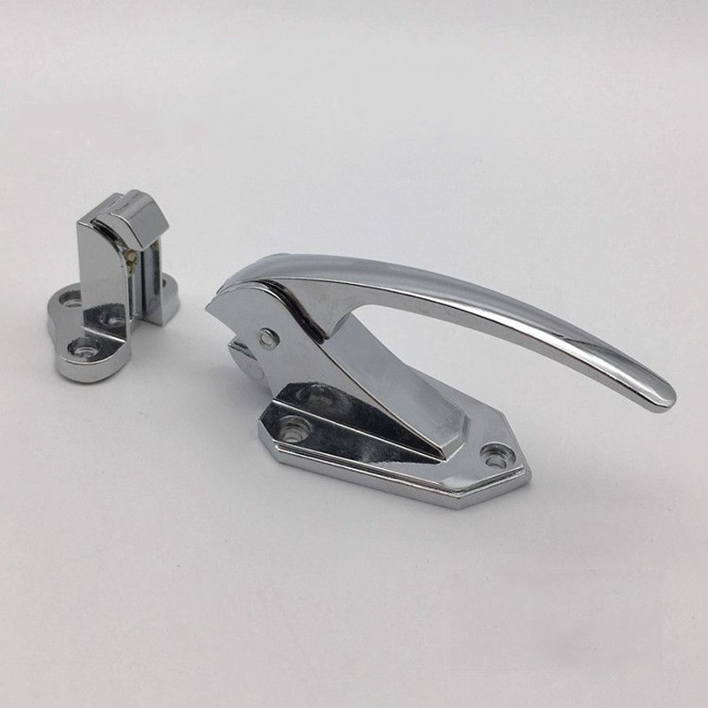 Zinklegering Deurklink Slot Verende Pull Handvat Klink Voor Oven Koelkast Vriezer Opslag Industriële Accessoires