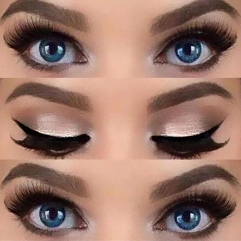 3 Stuks/set Diy Eyeliner Kaart Eyeliner Tekening Aid Baffle Gerookte Sjabloon Eyeliner Wenkbrauwen Kaart Eyeliner Z7X3