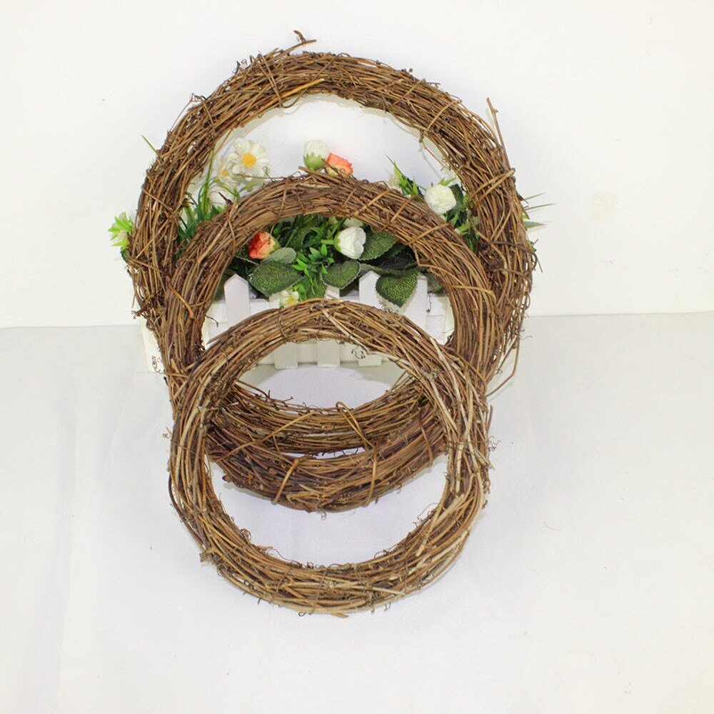 Corona de mimbre de ramas secas naturales para de Festival, decoración de pascua artesanal, guirnalda, decoración de boda, suministros para colgar en la pared # A: M