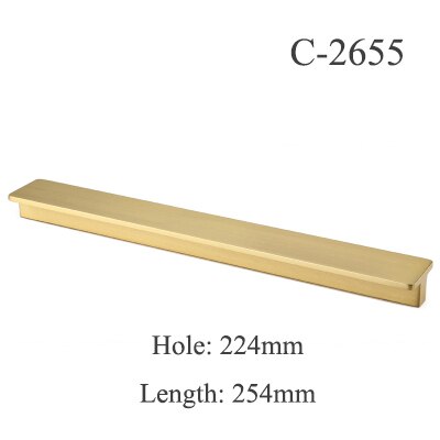 Gold Cabinet Long Handles and Knobs Solid Brass Kitchen Cupboard Pulls Drawer Knobs Bedroom Door Handle Heavy Furniture Hardware: C-2655-224