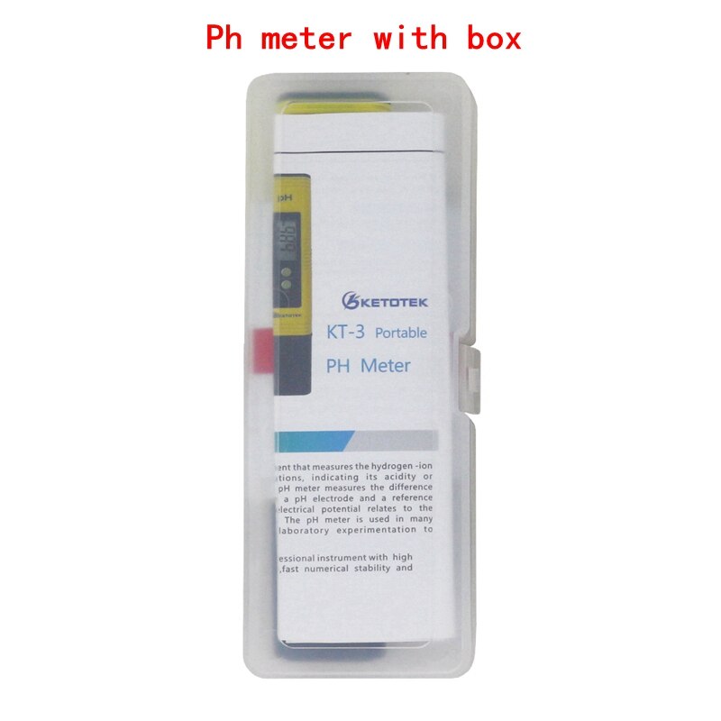 Portable Digital ATC PH Meter And TDS&amp;EC 0-9999us/cm 0-9999ppm 0.00~14.00 Aquarium Pool Water Wine Urine automatic calibration: PH meter with box