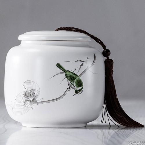 Ceramic Large Tea Caddies Handmade Chinese Moisture Proof Seal Tea Coffee Sugar Storage Jars Caja Para Te Home Storage 50: style5
