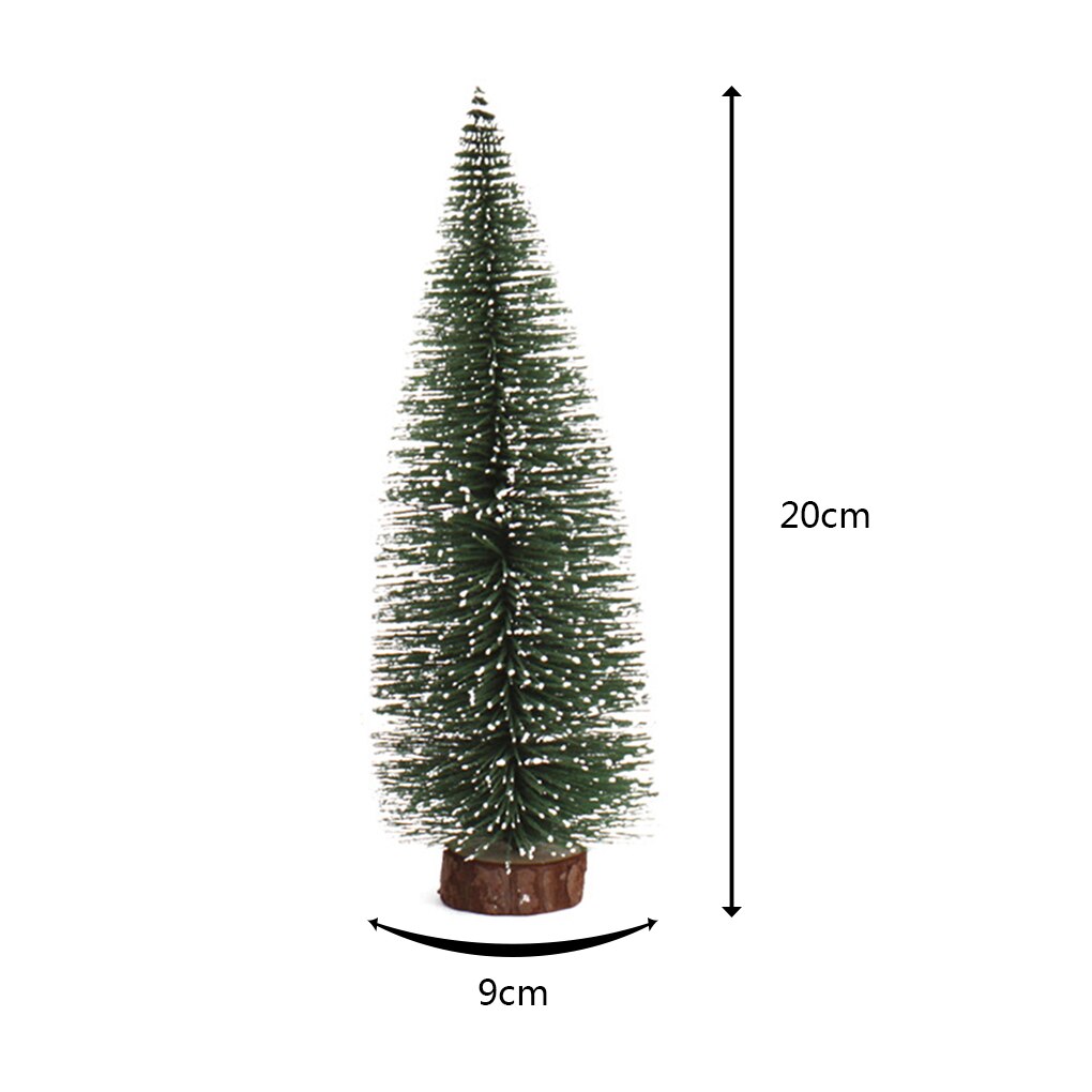 4 size Artificial Tabletop Mini Pine Christmas Trees Decorations Festival Plastic Miniature Trees: 20cm