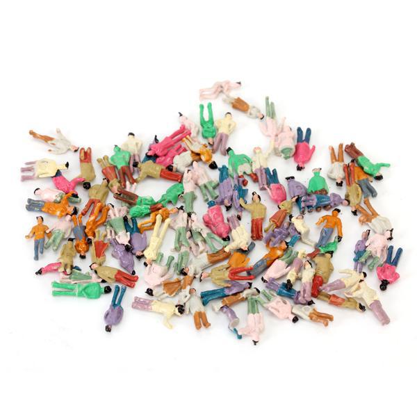 100x N Scale 1:150 Mix Painted Model Train Street Passenger People Figures Various Pose