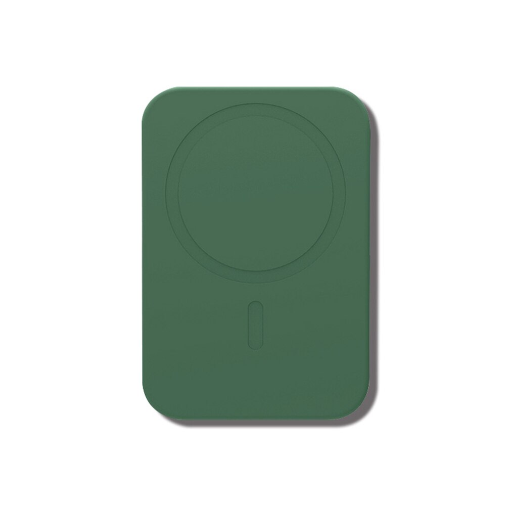 Shockproof Battery Case Silicone Power Bank Protective Case for Apple External Battery Protective Case: Dark Green