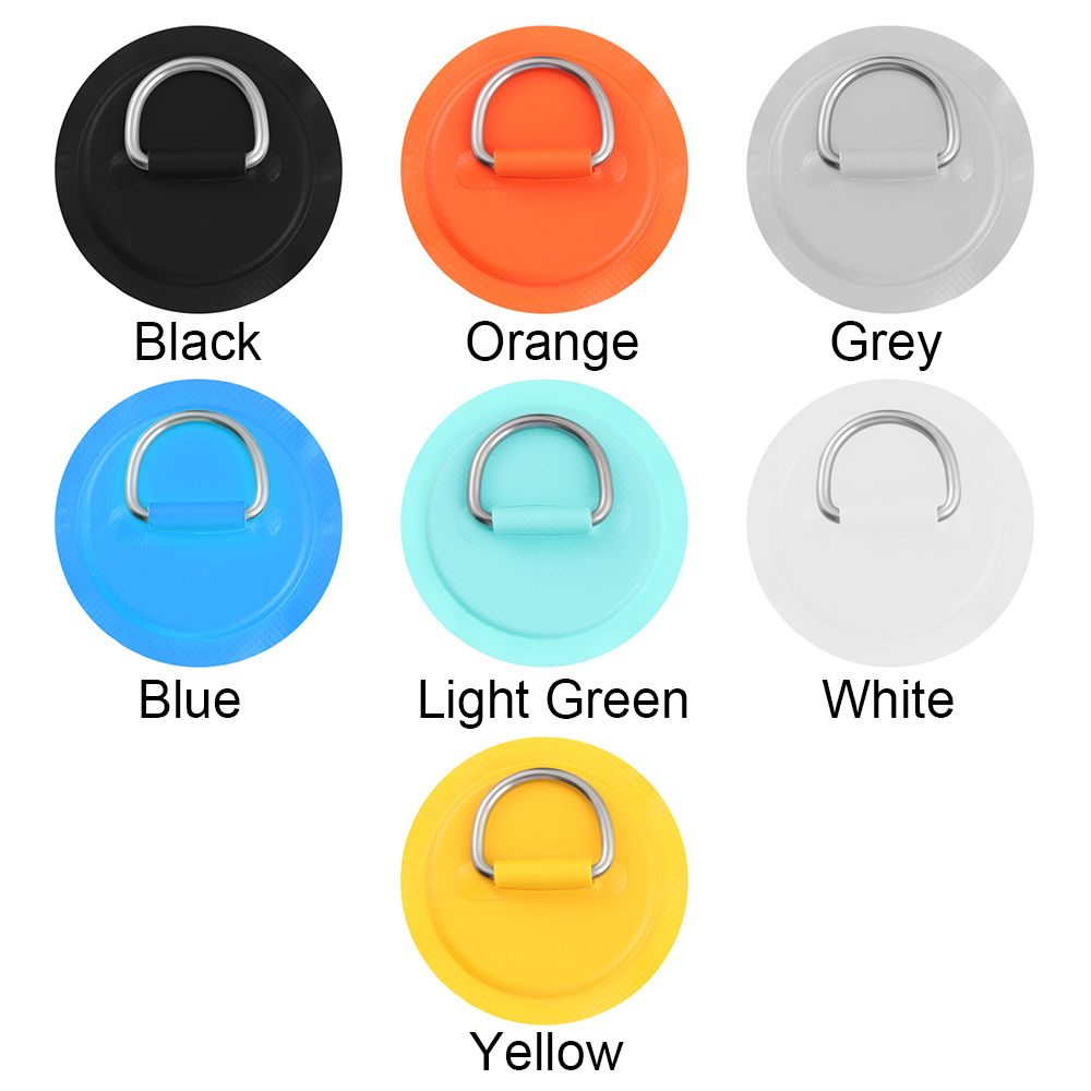 1PC 8cm/11cm Stainless Steel D Ring Pad/Patch With Glue for PVC Inflatable Boat Raft Dinghy Canoe Kayak Surfboard SUP Tie Down